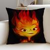 Vibrant EElementalS Cushion Cover Breathable and skinfriendly linen pillowcase square removable and washable cushion