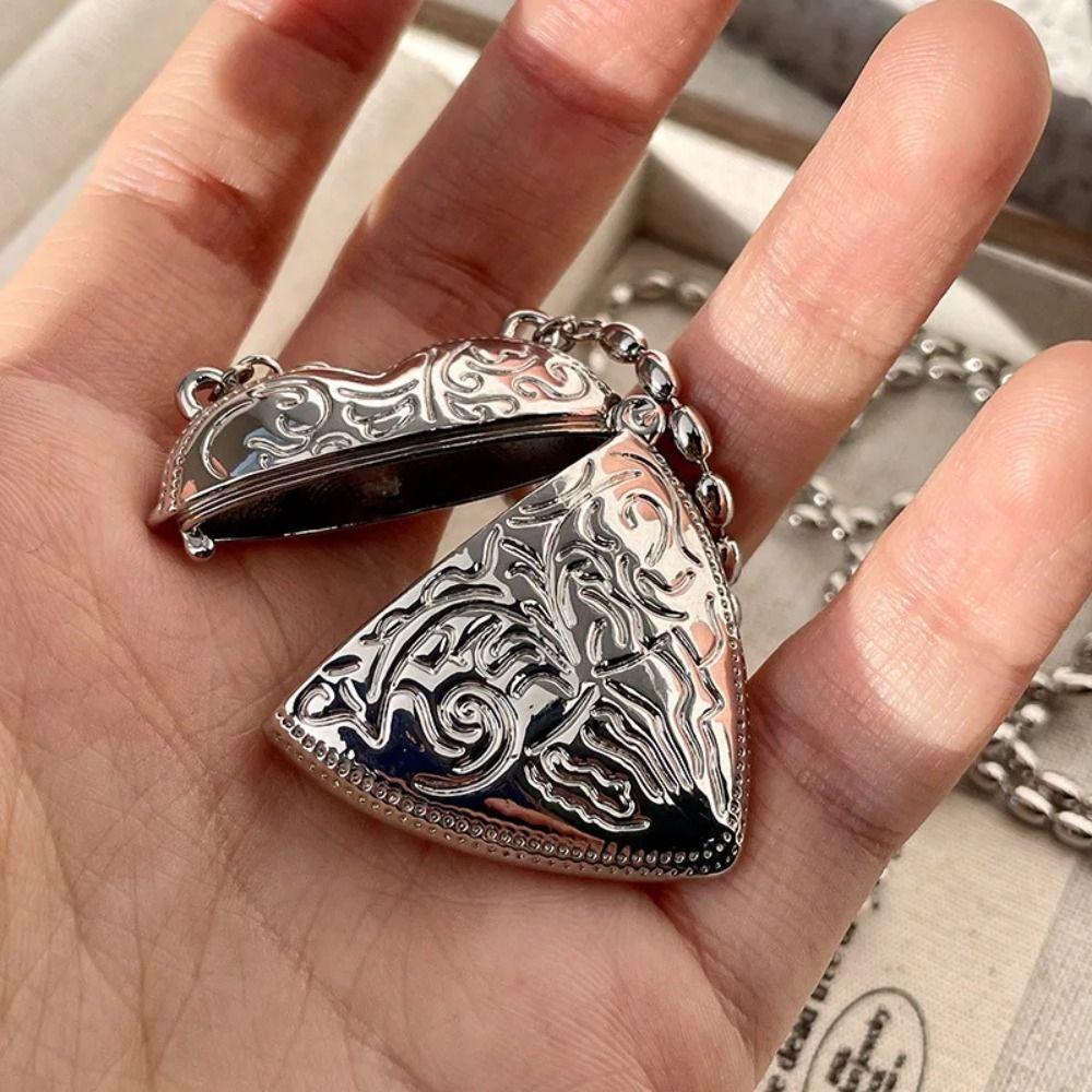 Openable Heart Locket Necklace Zinc Zinc Alloy Metal Photo Box Pendant Jewelry and Accessories
