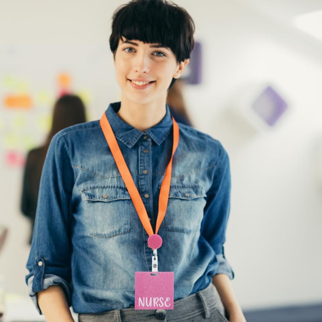 2 шт. Милые карточки-бейджики медсестры, горизонтальные держатели для ID-карт для медсестер, портативные аксессуары для держателя бейджа, подарок для медицинских работников