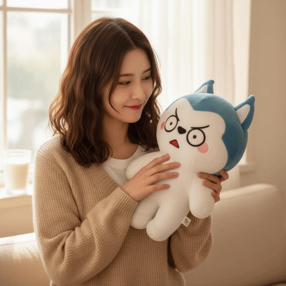 Adorable Style HuskyLang Stuffed Doll Soft Material Stuffed Animal Pillow Girls Gift