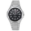 Восстановленные Casio Стандартные Аналоговые Нержавеющая Сталь Черный Циферблат На Солнечной Батарее MTP-RS100D-1A Мужские Часы