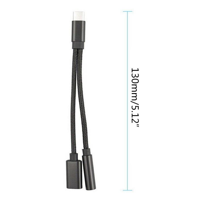 USB C на 3,5 мм Адаптер для разъема наушников Type C на Вспомогательный кабель для наушников Цифровой аудиоконвертер