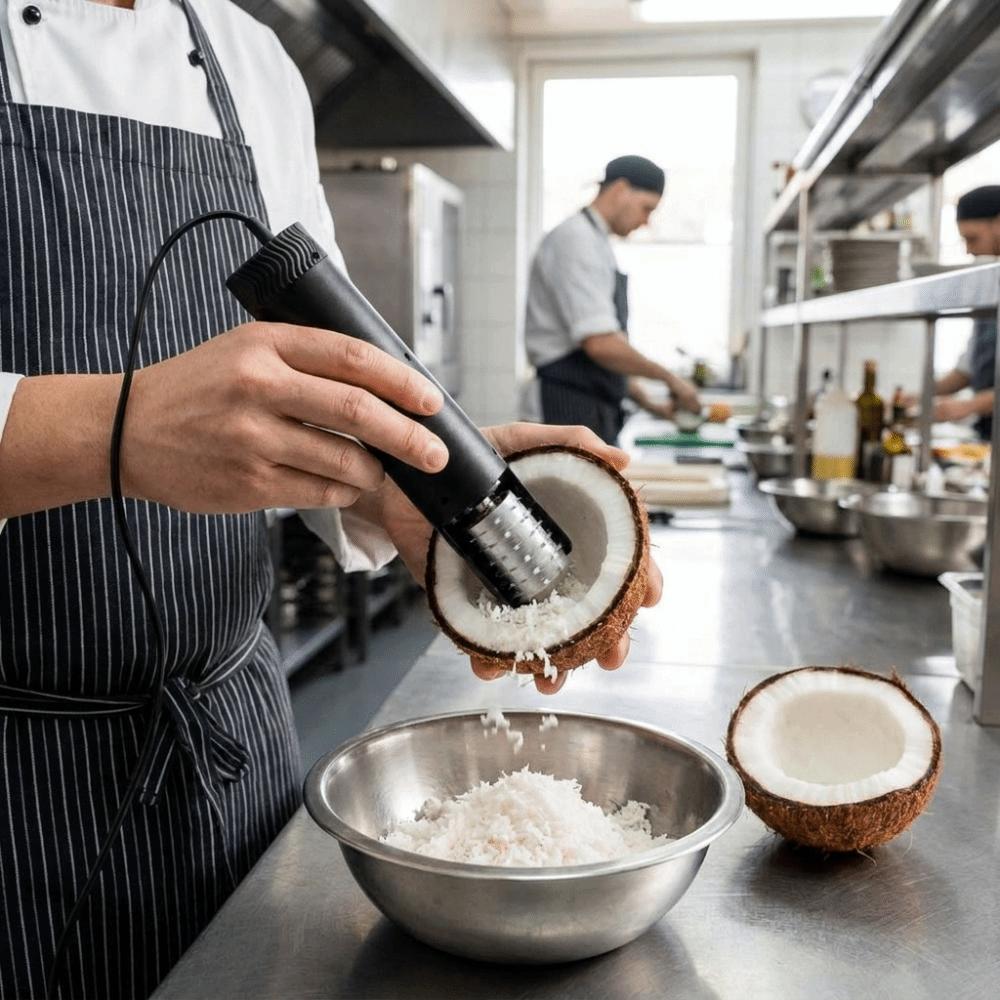Anti-Splash Electric Coconut Meat Grater Rotating Coconut Meat Remover Tool Fruit Tool