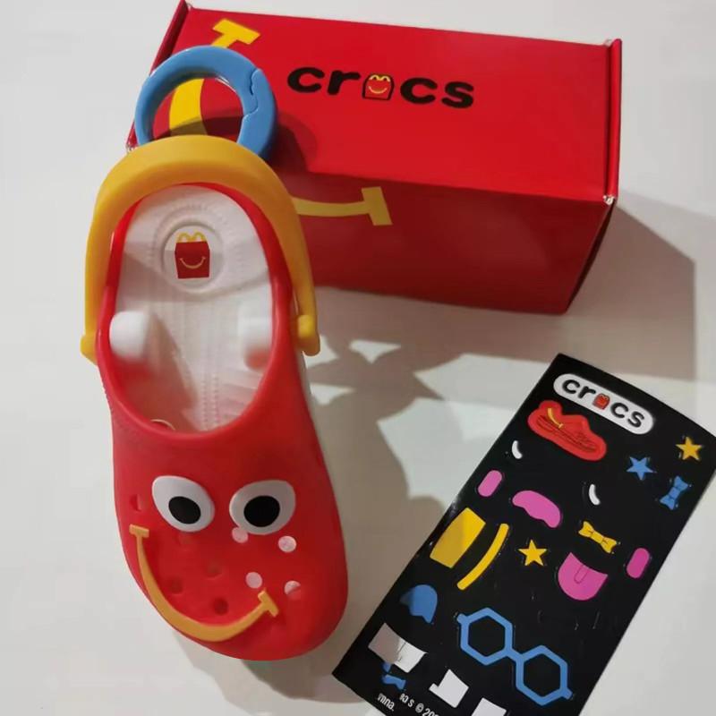 Веселые и красочные миниатюрные игрушечные брелоки-тапочки Crocs McDonald's для детей и взрослых