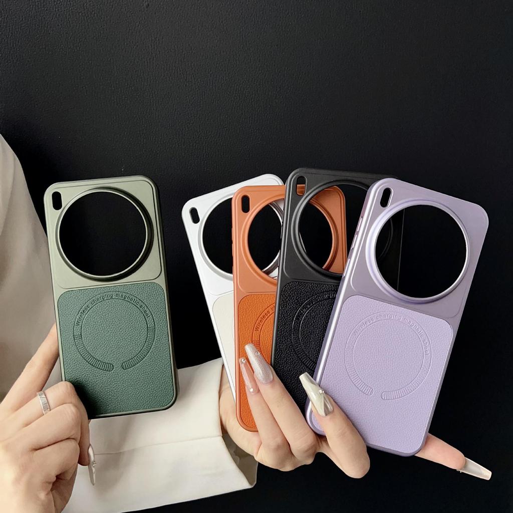 Магнитный чехол из искусственной кожи Honor Magic8Pro - Роскошный с текстурой личи X300Pro Ударопрочный чехол-защита