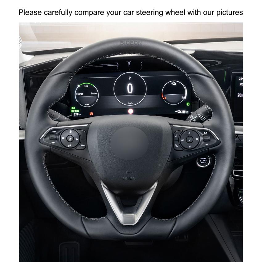 Черный чехол на руль из искусственной кожи для Opel Astra K Corsa F Combo E Grandland X Insignia CT Mokka Vauxhall Holden