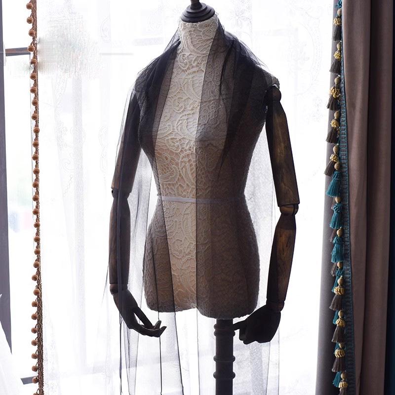 Шелковая свадебная фата и шарф для фотосессии невесты