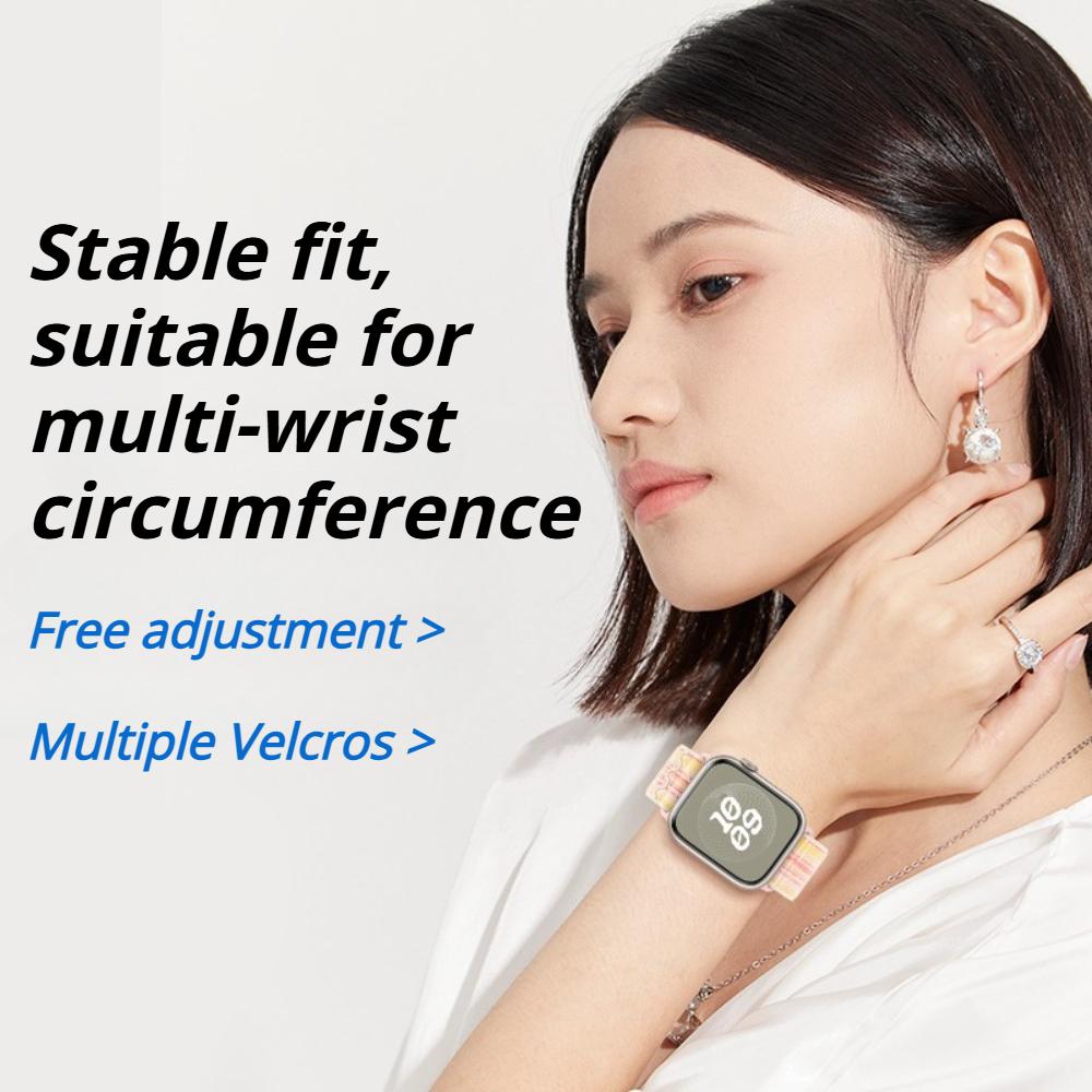 Нейлоновый ремешок-петля для Apple Watch 45 мм 44 мм 46 мм 40 мм 41 мм 38 мм 42 мм Correa Браслет iWatch Серии 11 10 6 Se 7 8 9 Ultra 3 2 49 мм