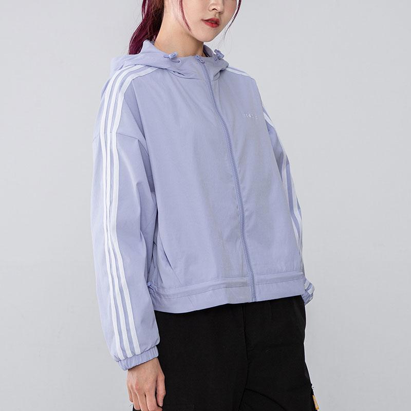 adidas Куртки Neo Женские Светло-фиолетовые С капюшоном Умеренные Другие H18581