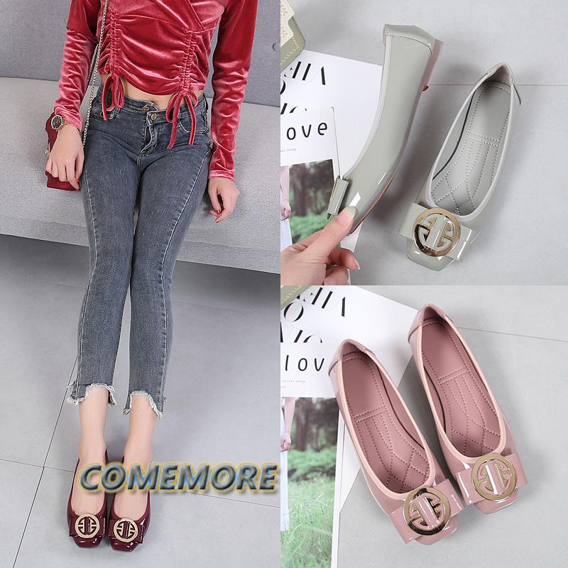 Кожаные туфли из искусственной кожи, роскошные, золотистые, удобные, весенне-осенние, балетки, женские лоферы, модные, повседневные, 2024, новые, большого размера 43