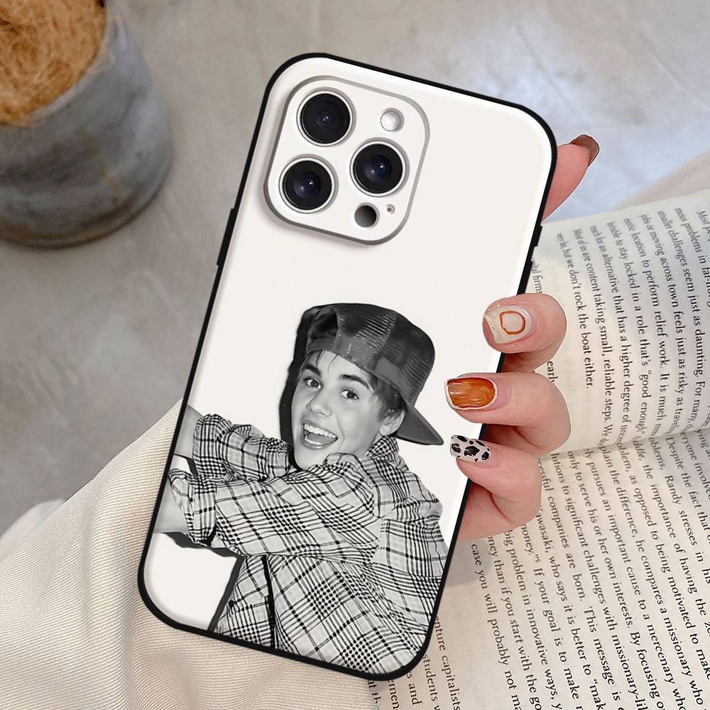Чехол для телефона J-Justin B-Bieber Для IPhone 17,16,15,14,13,12,11 Plus,Pro,Max,XR,XS,X,7,8 Plus,Mini Черный Силиконовый Мягкий
