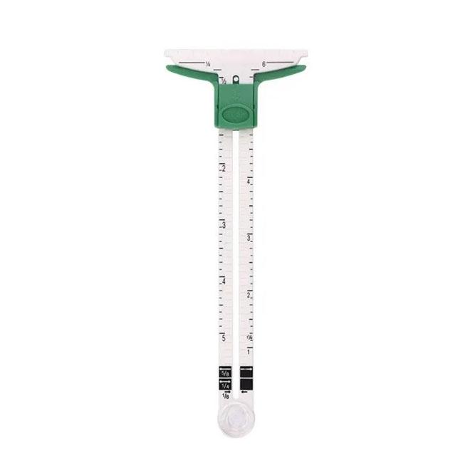 5-in-1 Sliding Gauge Measuring Tool Multifunctional Plastic Drawing Ruler Household Tailor's Patchwork Ruler Sewing Accessories