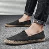 2024 High Quality Espadrilles  Footwear Men's Flat Canvas Shoes Hemp Lazy Flats for Men Moccasins Male Loafers Driving Shoes New 2024