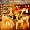 3pcs Christmas Stake Light Set Outdoor 2D Acrylic Lighted Reindeer for Yard Garden Pathway Patio Winter Holiday Party Decoration
