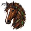 Handmade Wall Art Kit Floral Horse Patchwork Kit, Fabric DIY Home Decor Sewing for Adults, Diy