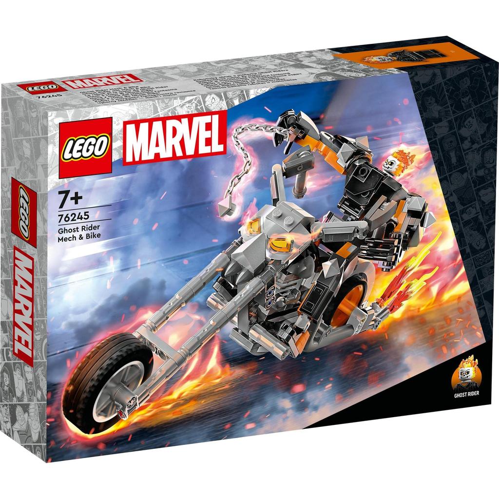 LEGO Super Heroes Marvel Ghost Rider Mecha Suit Bike 76245 Toy Block Present American Comics Super Hero Boys Ages 7 and
