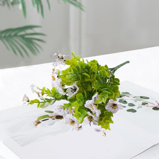 1 букет, садовый искусственный цветок, реалистичный вид, яркий цвет, простой в уходе, имитация фиолетового цветка, искусственное растение