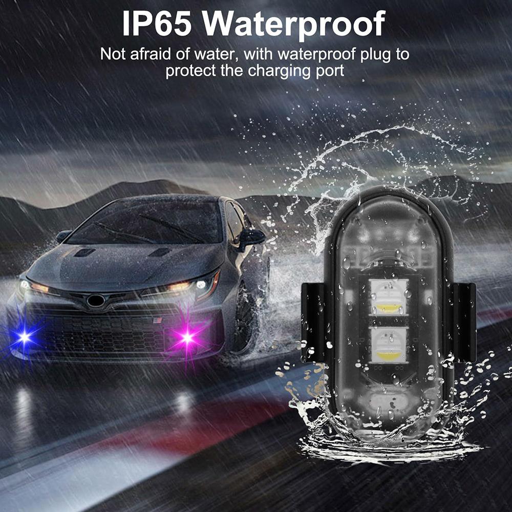 4 шт. 8-цветных беспроводных светодиодных стробоскопов с пультом дистанционного управления для мотоцикла, дрона