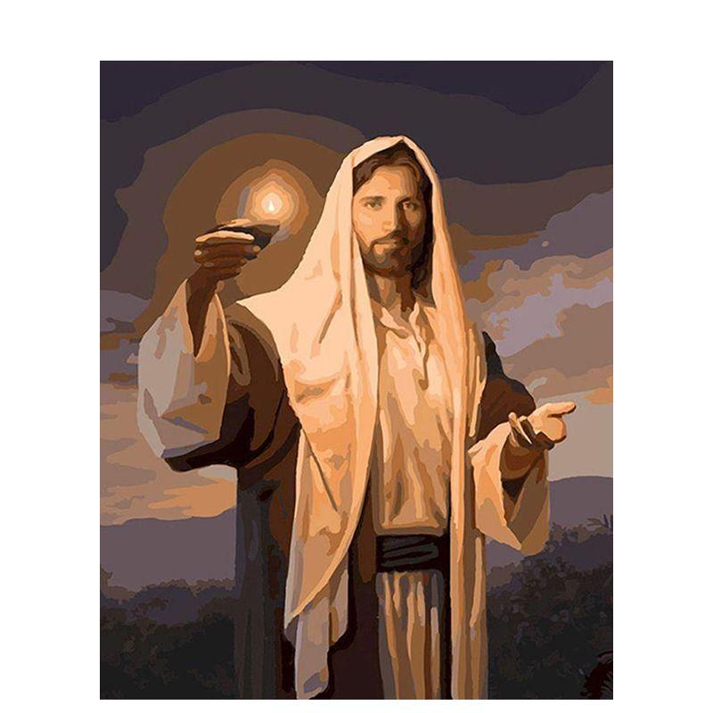 5D Diy Алмазная вышивка Иисус Rhinestone Kit Алмазная картина Религиозные фигурки Мозаика Подарок ручной работы 40*50 см