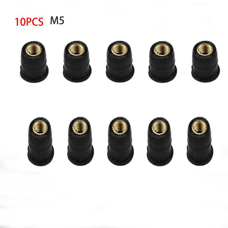 10pcs M4 M5 M6 Motorcycle Windshield Windscreen Screws Bolts Nut Universal Rubber Well Nuts Fastener Screw