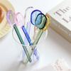 Цветная стеклянная кофейная ложка с длинной ручкой для мороженого, десерта, чая, молока, ложки для пикника, кухни, напитков, столовых приборов, изделий