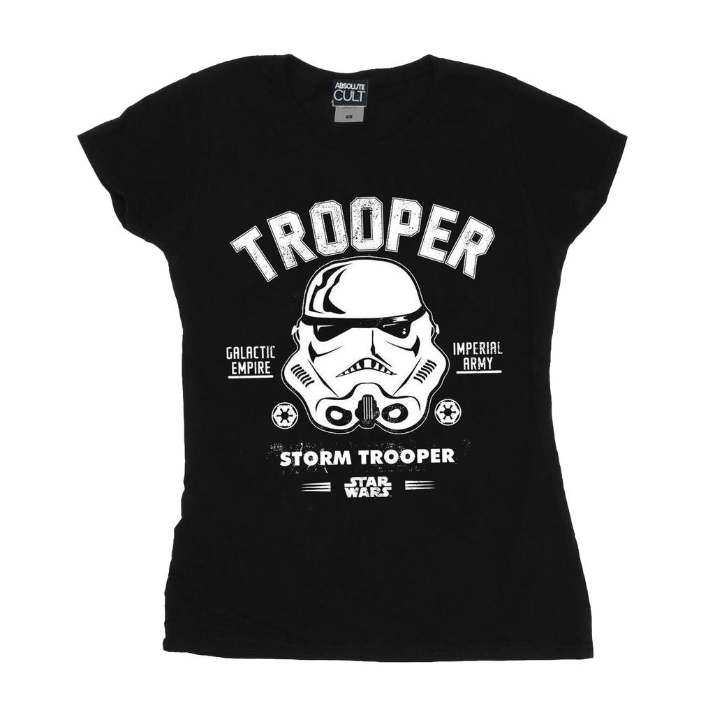 STAR WARS Женская хлопковая футболка Stormtrooper в стиле колледжа