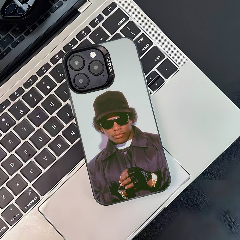 Чехол для телефона рэпера E-Eazy E для iPhone 16,15,14,13,12,11,Pro,XS,Max,Plus,Mini,SE4,E Черный Матовый Ударопрочный Чехол