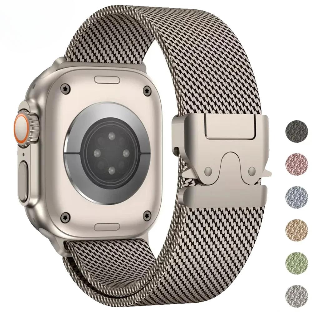 Миланский петлевой ремешок Для Apple watch 10 9 8 7 41 45мм Ultra/2 49мм Мужской Женский Металлический Браслет Для iWatch 6543SE 44 40 42мм Ремень