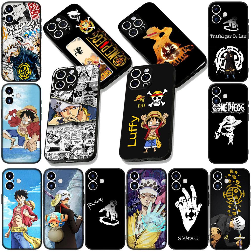 Cover for Apple iPhone 17 16 14 15 Pro Max Plus 15+ 16E XR ProMax Air + Coque Phone Case Trafalgar D Water Law One Piece Luffy