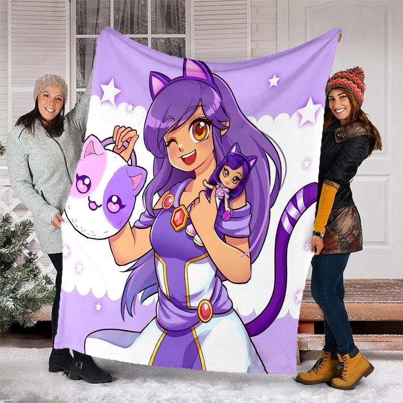 Aphmau Theme Printed Blanket - Perfect for Couch, Bed, Travel & Outdoor Use | Machine Washable, Cozy & Durable.