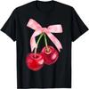 Футболка Coquette Cherry and Bow Kawaii Cherry Aesthetic Trendy