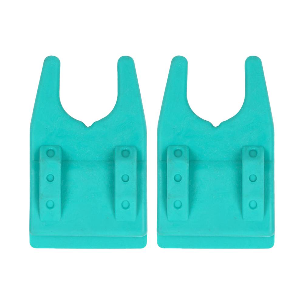 1 Pair Portable Raft Fishing Bracket Clamp Silicone Bucket Fishing Rod Holder Undamaged Line Fishing Accessories