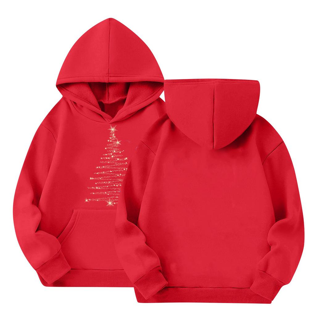 Children's Hoodies Loose Solid Color Hooded Sports Shirt Fashionable Sports Shirt