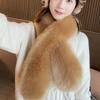 Winter New Furry Cross Big Scarf Fur Fur Collar Imitation Fox Rabbit Hair Student Warm Thickened Scarf Female