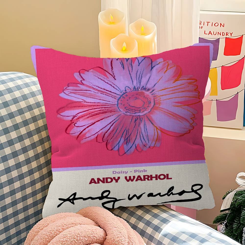 A-Andy W-Warhol Pillow Gift Home Office Decoration Bedroom Sofa Car Cushion Cover Case 45x45