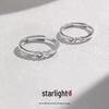 Парные кольца «Звёздный свет»: Минималистичные обручальные кольца, идеальный рождественский подарок для него и для нее