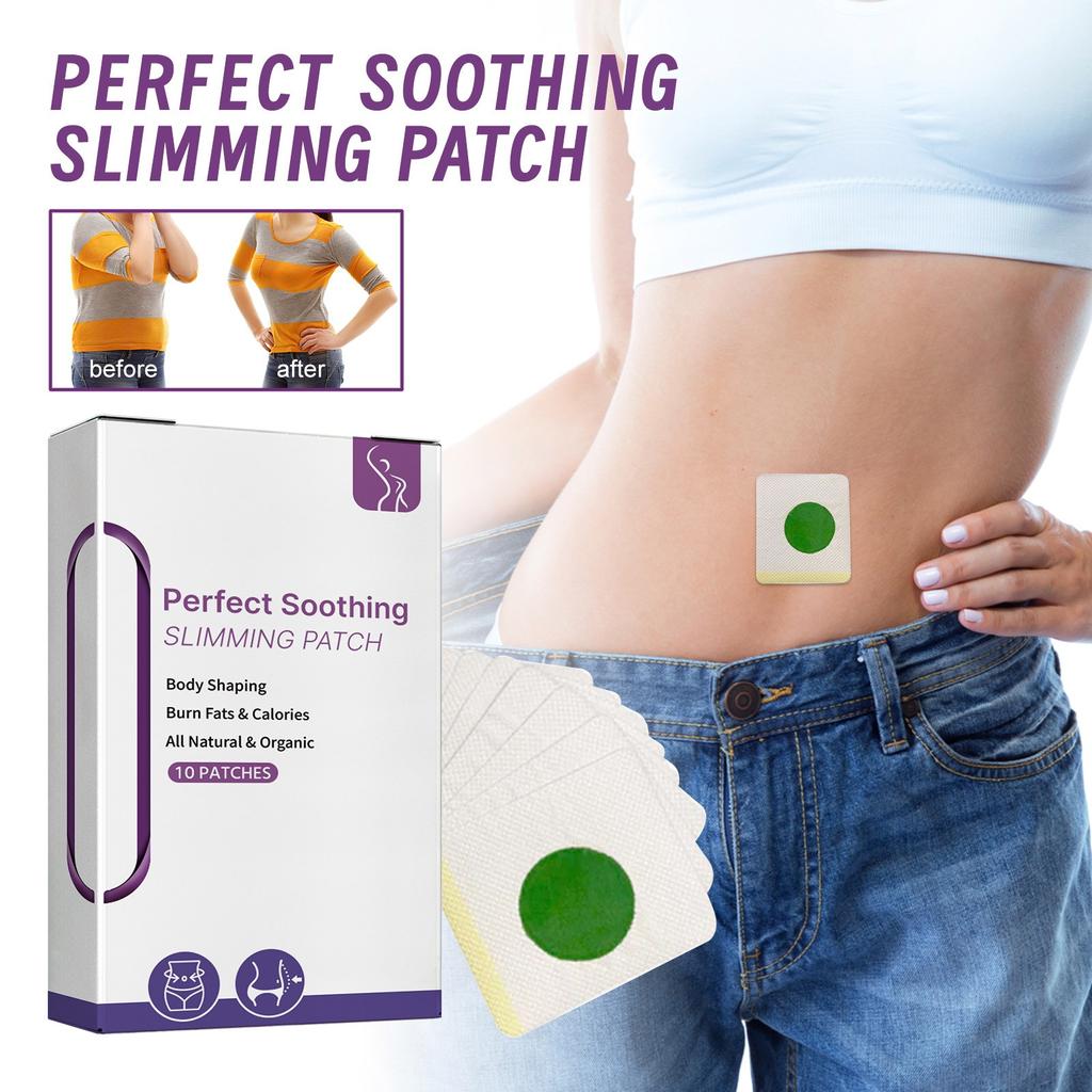 Здоровый пластырь для похудения, укрепляющая наклейка для тела, наклейка для похудения, подтягивающая кожу живота и ног, пластырь для коррекции фигуры из натуральных ингредиентов 10 шт.