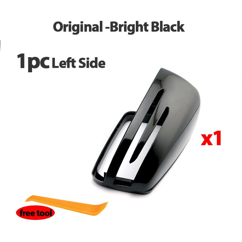 Крышка зеркала с узором из углеродного волокна, черная накладка на зеркало для Mercedes-Benz C W204 E W212 W176 W246 CLS C218 GLA