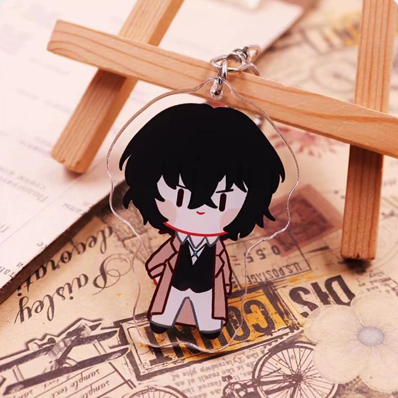 Брелок Bungo Stray Dogs Игрушки Версия Q Накадзима Ацуси Йосано Акико Куникида Доппо Мори Огай Пластиковый Брелок Подарок Игрушка