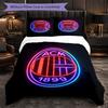 AC Milan 3 Piece Bedding Set Soft Duvet Cover Set with Pillowcases Printed Bedroom Decor Set for Home