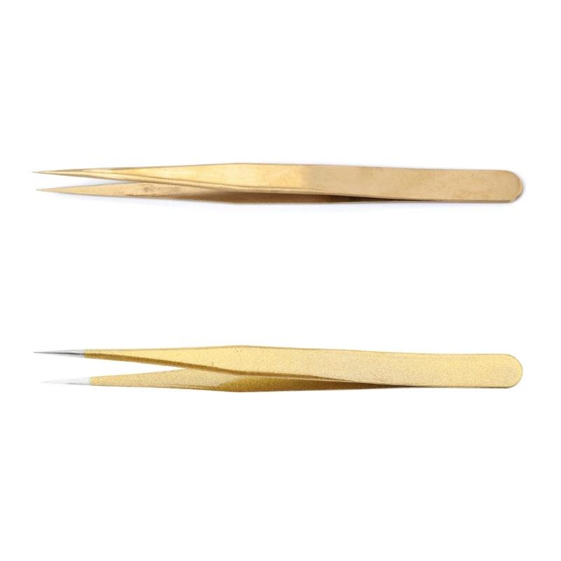 Eyelash Extension Tweezers Straight Curved Tweezers Classic & Volume Lashes Extensions Tweezers Dolphin/Golden