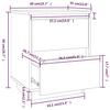 Nightstands 2 pcs. White 40 x 35 x 50 cm Solid Pine Wood