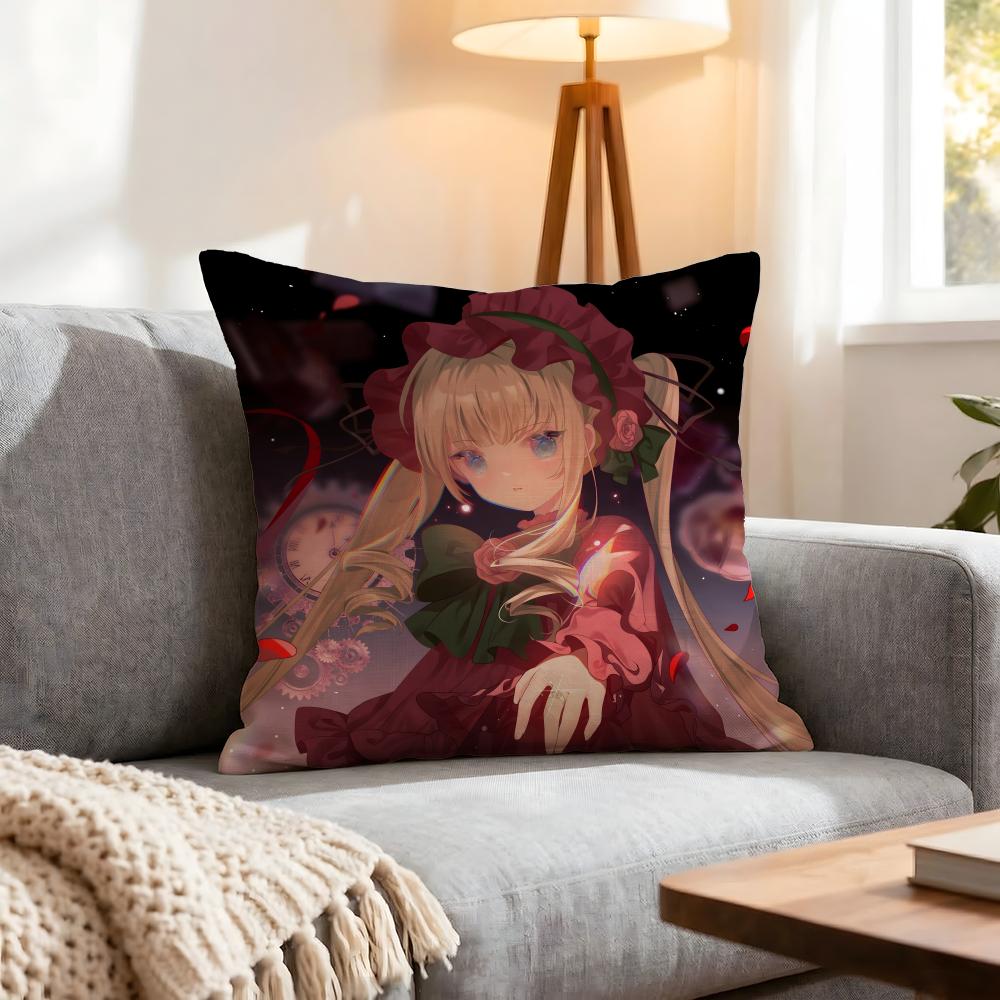 Anime Rozen Maiden Cushion Cover 1Pcs Decorative Covers Soft Cushion Case For Sofa Couch Decor 40X40 45X45 Pillowcases