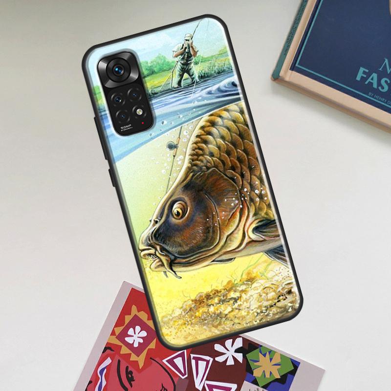 Fishing Painting Case For Xiaomi Redmi Note 13 14 Pro 12 11 10 15 Pro Plus Redmi 15C 14C 13C 10C 12C 15 Cover