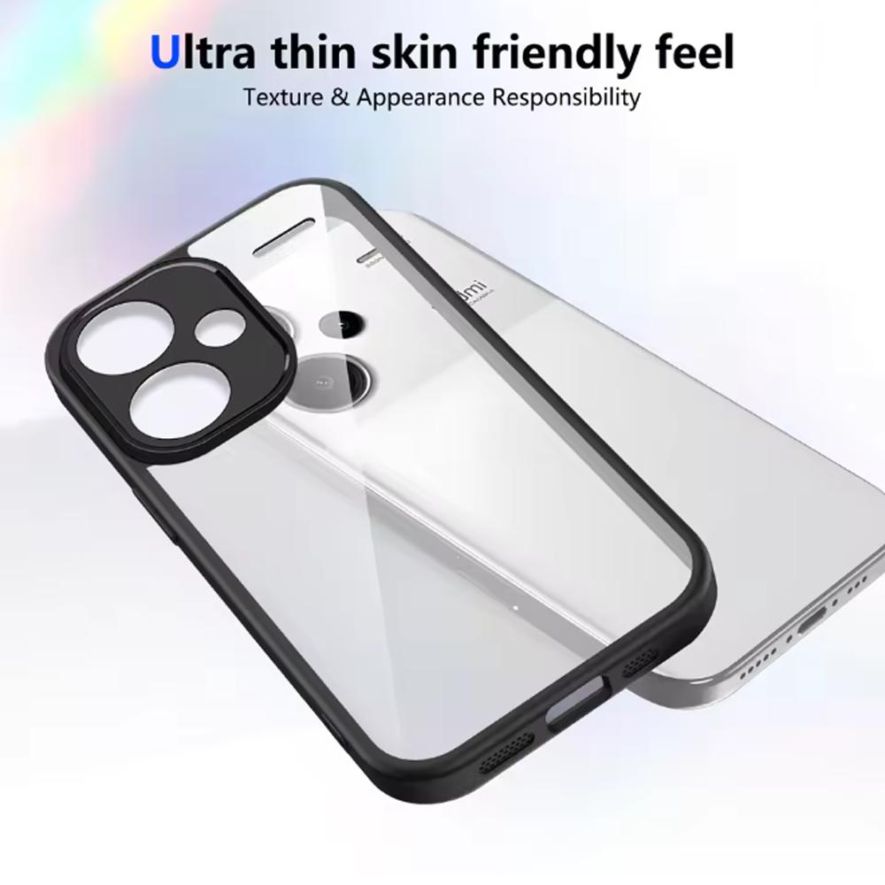 Чехол для Redmi Note 13 Pro Plus Чехол для телефона Redmi Note 13 Pro + Воздушная подушка Ударопрочный Силиконовый бампер Прозрачная матовая задняя крышка Жесткий