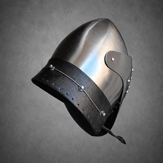 Handmade Steel Crusader Knight Helmet, Medieval Wearable Armor, LARP Cosplay Armory
