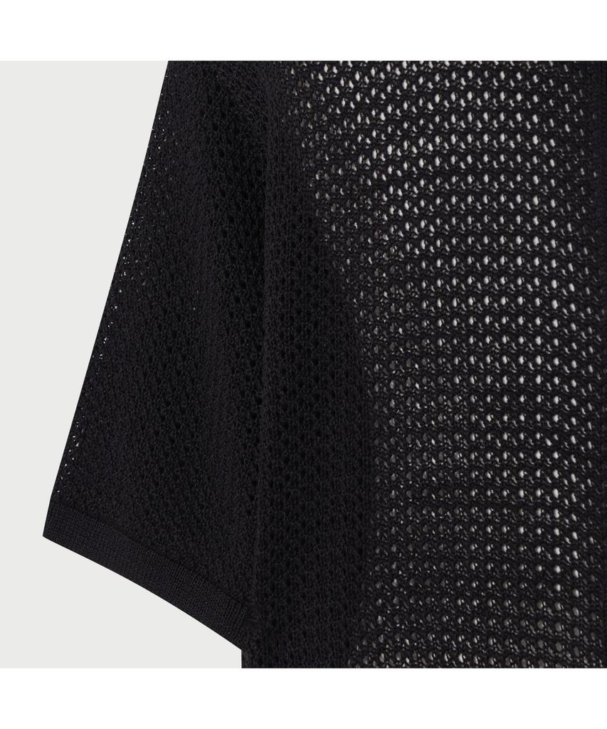 IRO Breeze Tip Contrast Short Sleeve Round Knit - Black
