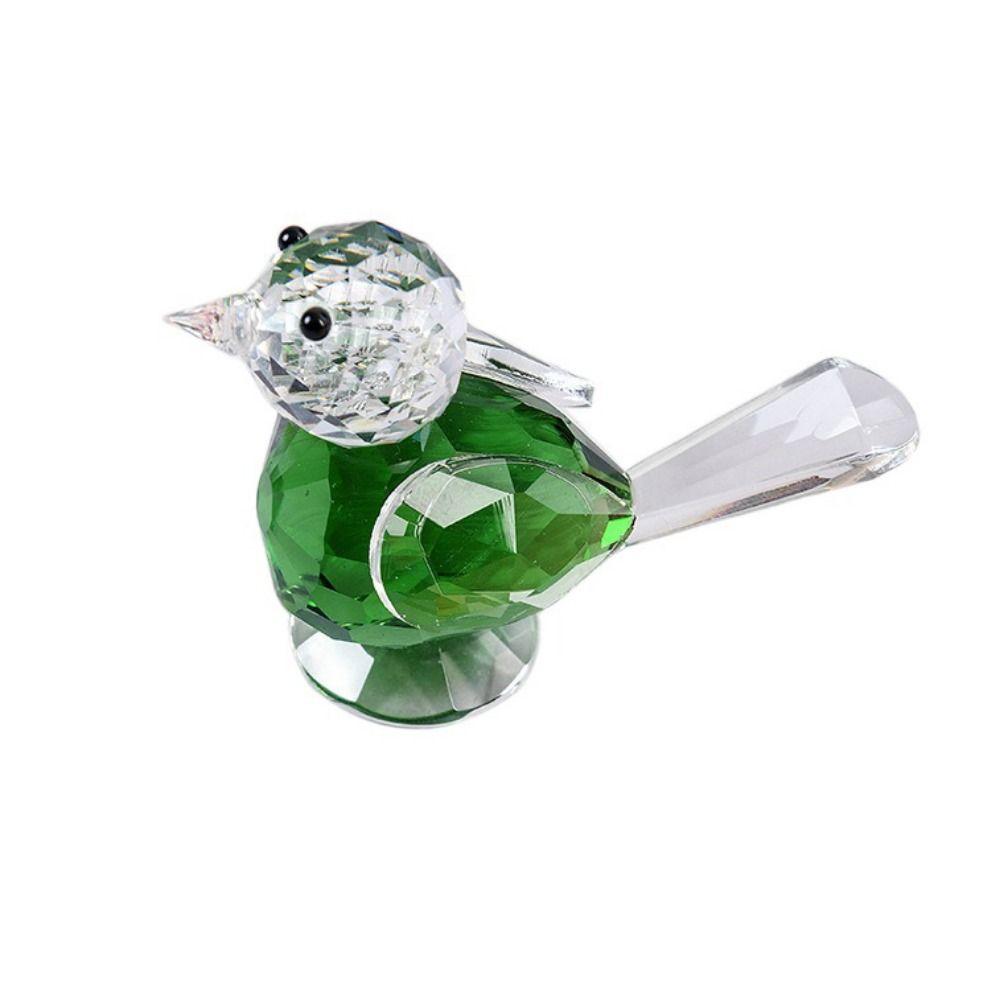 Exquisite Bird Figurines Crystal Craft Simulation Bird Ornaments Crystal Bird Ornaments Desk