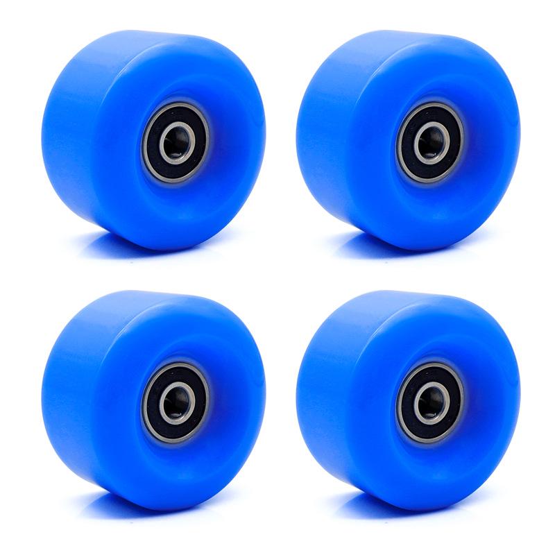 Double Row High-Elastic Shock Absorbing PU Four-Wheel Roller Skate Wheels - Non-Flashing, Universal Accessory