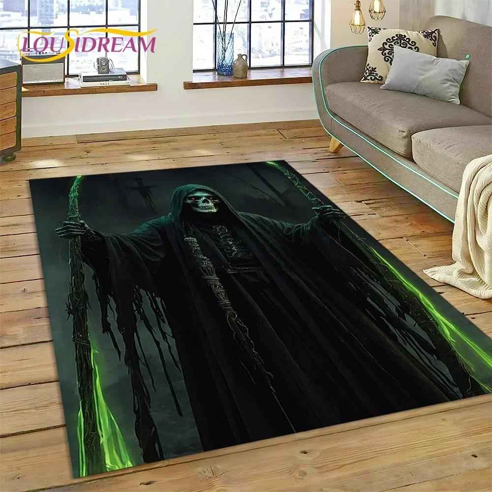 Готический ковер в стиле хоррор с изображением черепа, призрака, духа, 27 см, для спальни, гостиной, дома, украшения дивана, детского декора, напольного коврика.